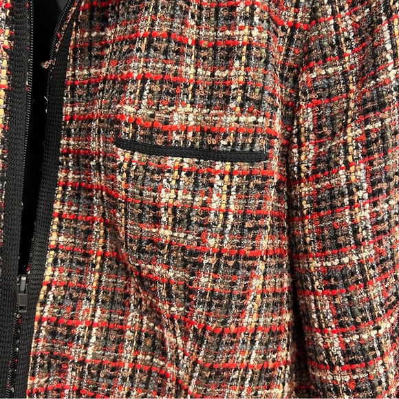 Vintage Sag Harbor Red and‎ Black Tweed Blazer - Picture 3 of 3
